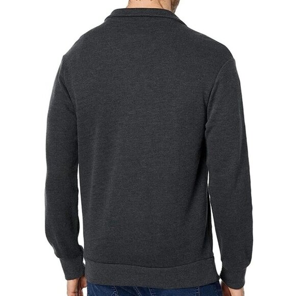 U.S. POLO ASSN Men  Quarter Zip Pullover Sweater Top Black Size 2XL - Picture 2 of 12